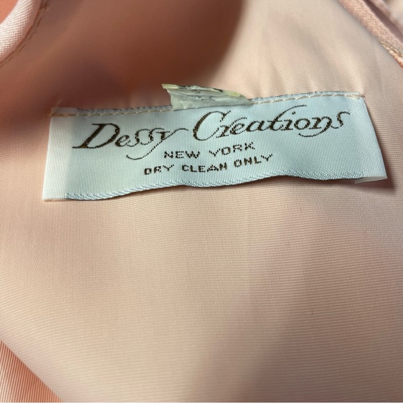 Vintage Beaded Mock Neck Sleeveless Bow Asymmetrical Midi Dress - Picture 10 of 11